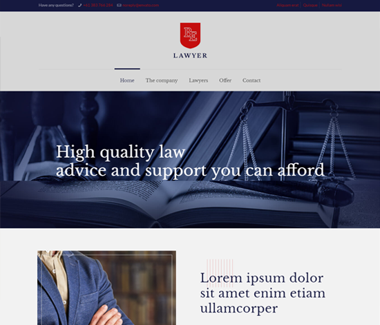 Law office of David & Jane Website template
